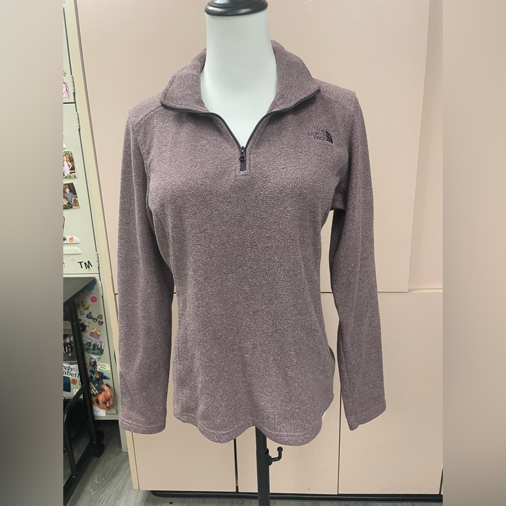 The North Face Women’s Quarter Zip Fleece mauve maroon purple size Small
